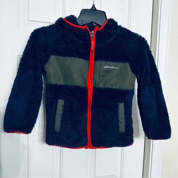 Boys Eddie Bauer Plush Zip Up- XS - Picture 1 of 3